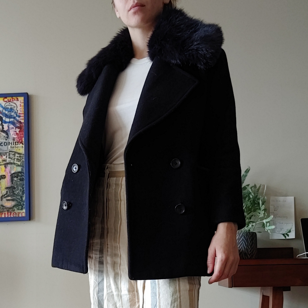 Scotch & Soda coat with removable fur collar